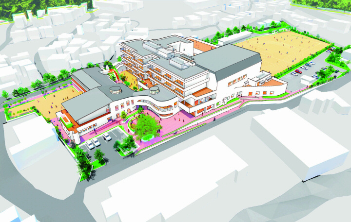学校を含む複合施設の建設