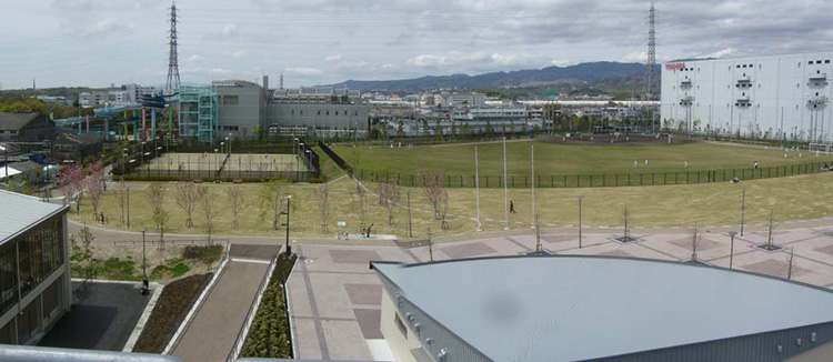 広域避難地として対応できる防災公園です